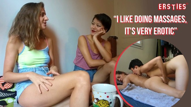 Ersties: Biseksualne Lesbijki Cieszą Się Razem Masażem Olejkiem - Porn